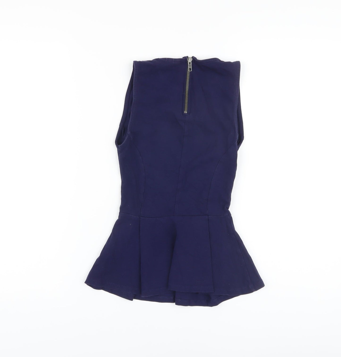Womens UK Size 6 Topshop Blue Basic Tank
