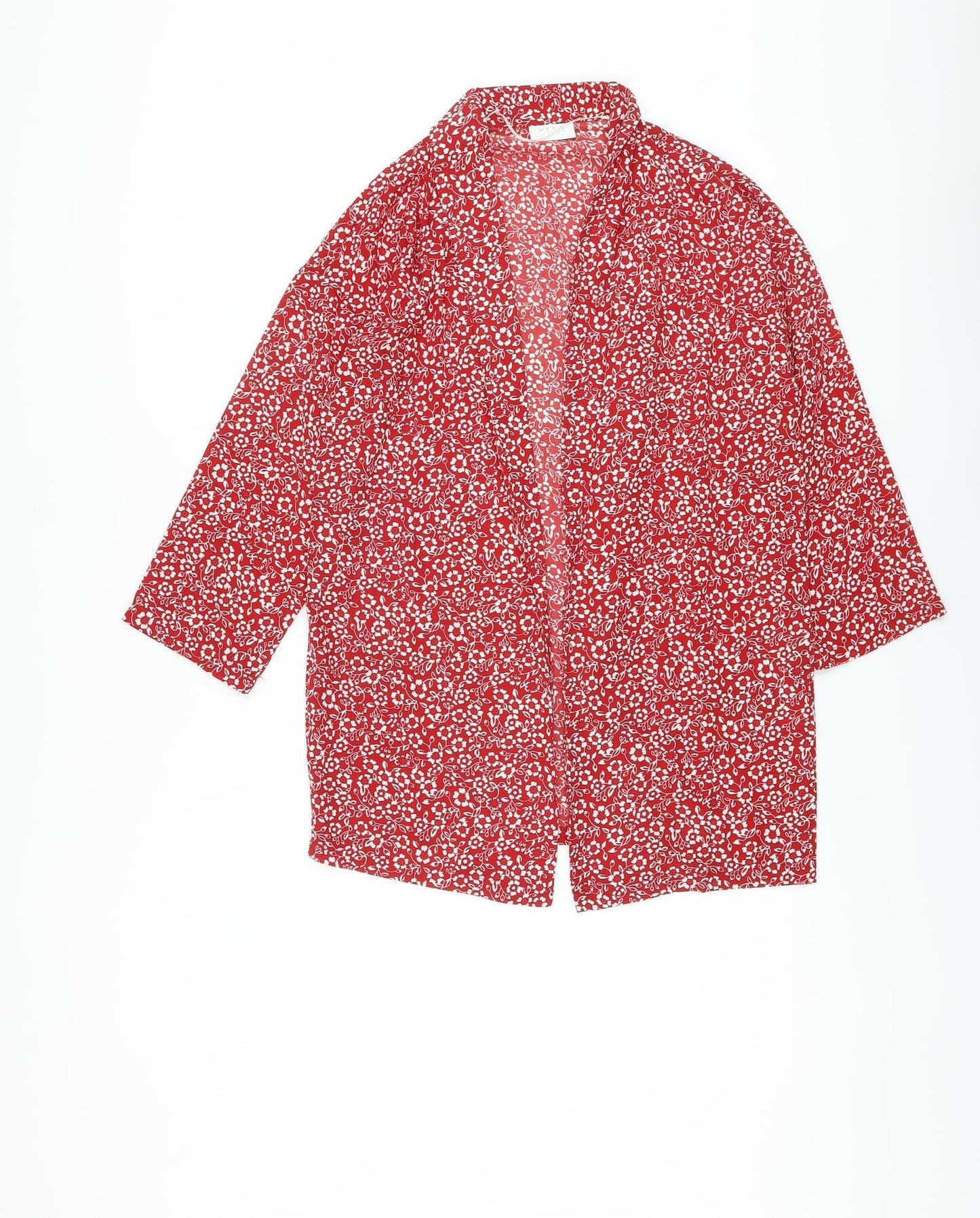 Womens UK Size 6 VILA Red Kimono Blouse
