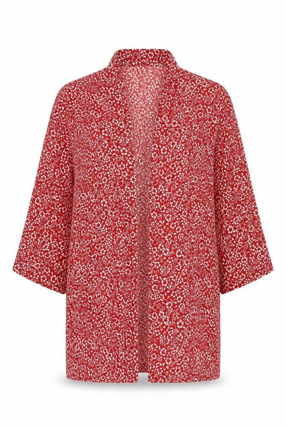 Womens UK Size 6 VILA Red Kimono Blouse