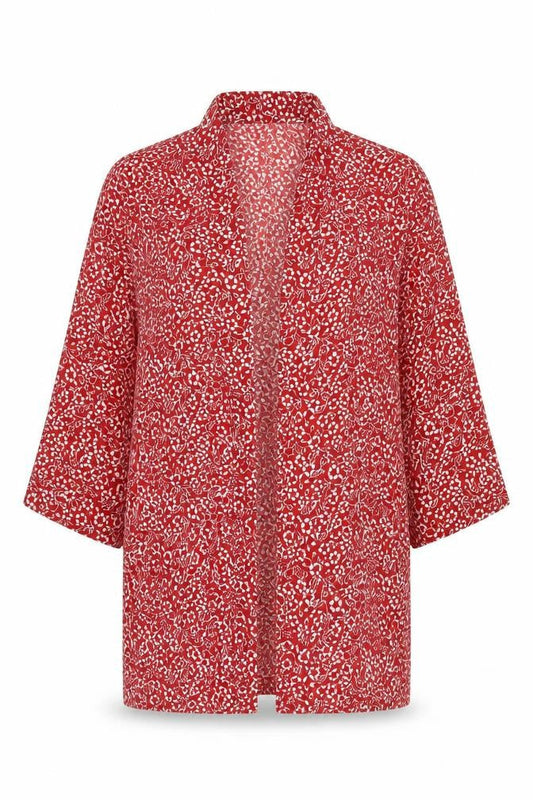 Womens UK Size 6 VILA Red Kimono Blouse