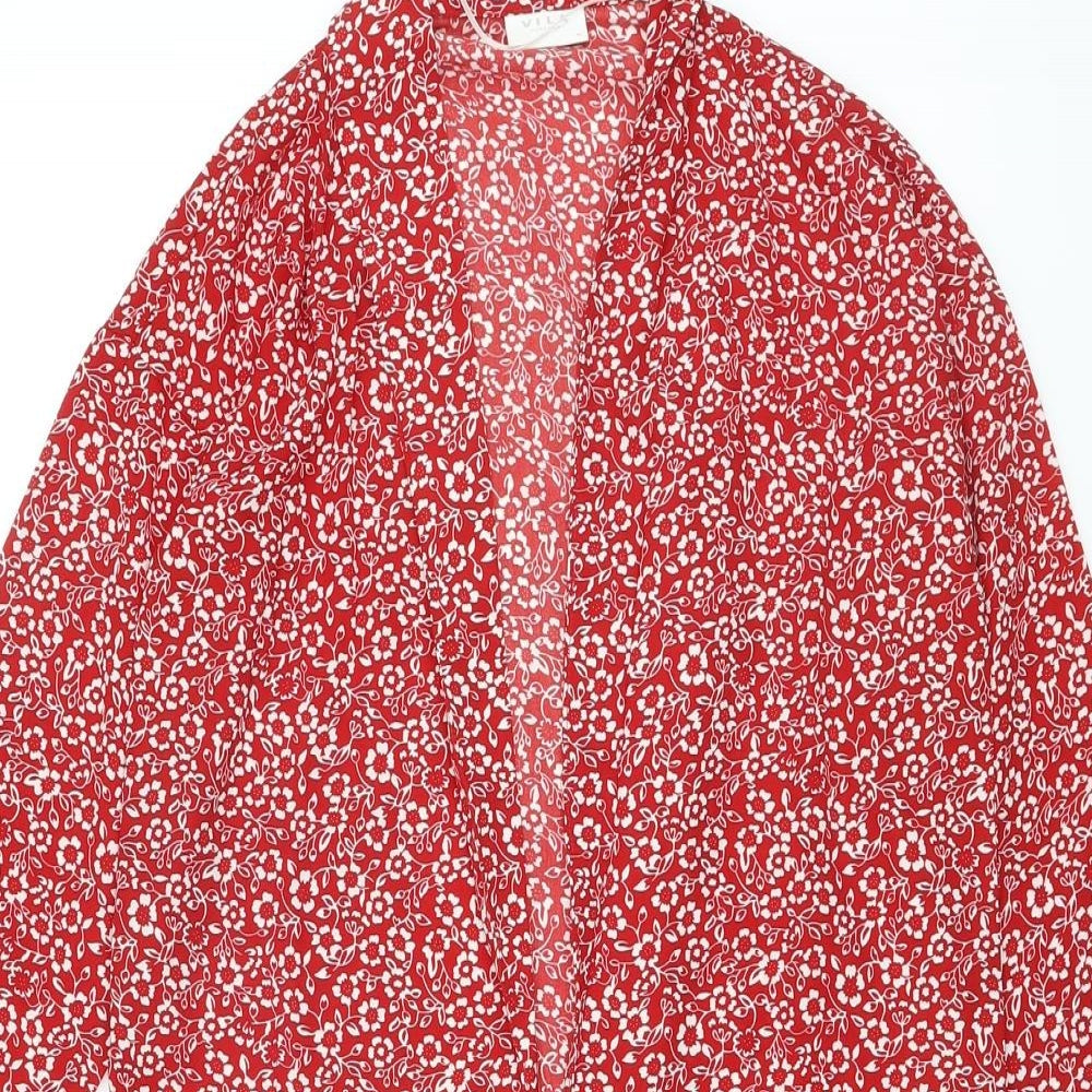 Womens UK Size 6 VILA Red Kimono Blouse