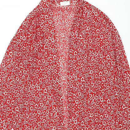 Womens UK Size 6 VILA Red Kimono Blouse