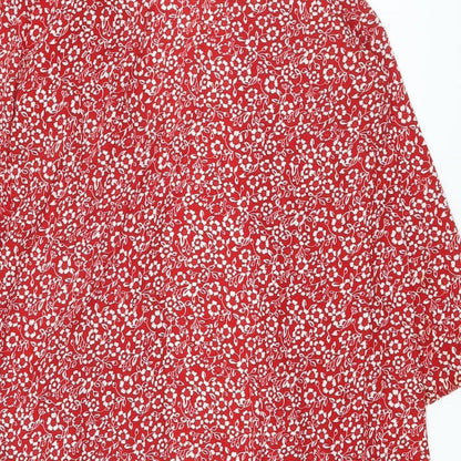 Womens UK Size 6 VILA Red Kimono Blouse