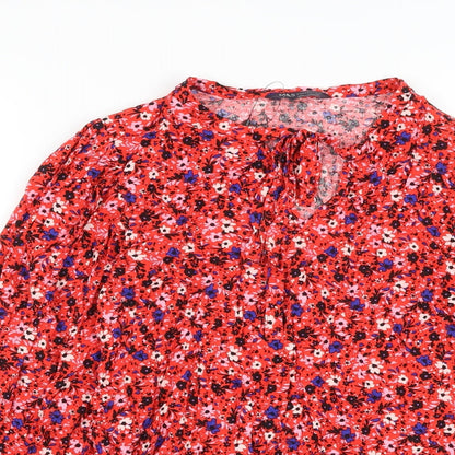 Womens UK Size 6 Marks and Spencer Red Basic Blouse