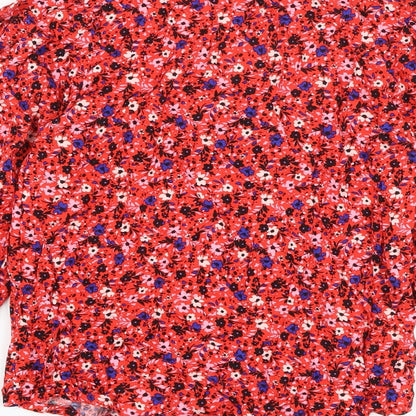 Womens UK Size 6 Marks and Spencer Red Basic Blouse