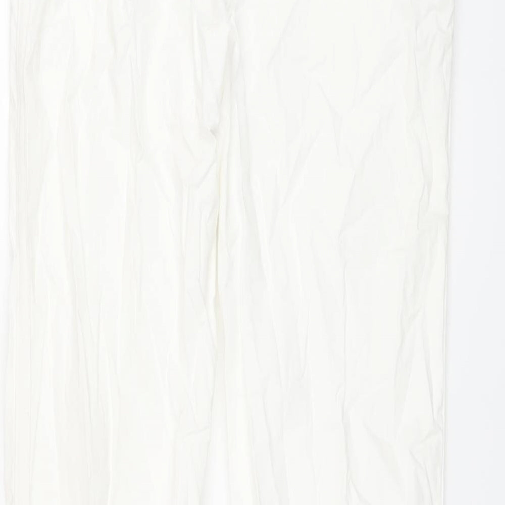 Womens UK Size 8 Marks and Spencer Regular Fit  White Trousers