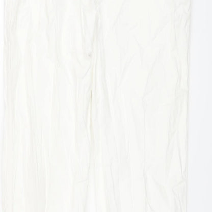 Womens UK Size 8 Marks and Spencer Regular Fit  White Trousers