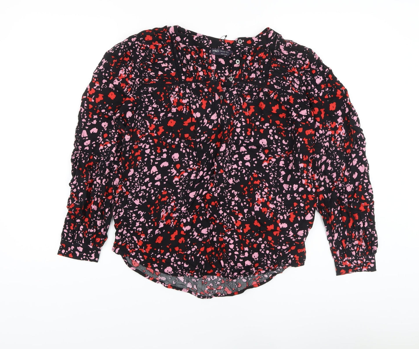 Womens UK Size 6 Marks and Spencer Black Basic Blouse