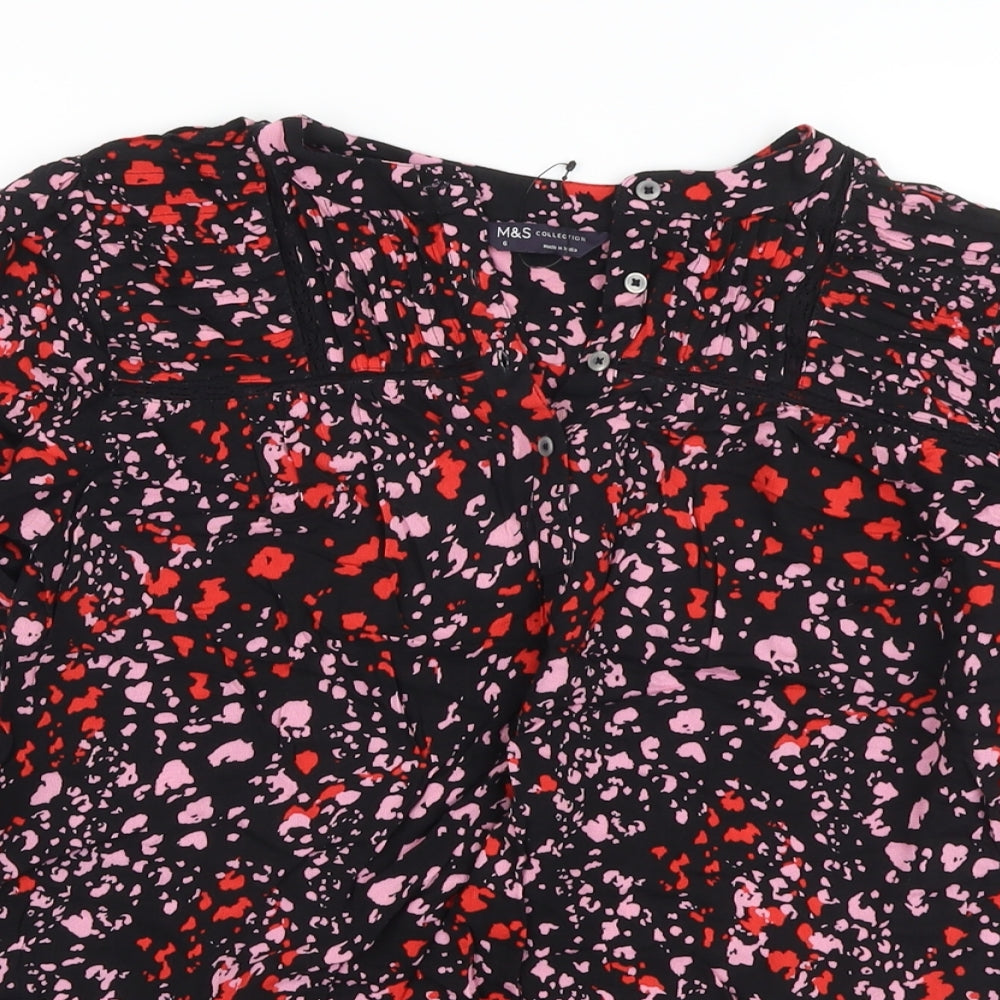 Womens UK Size 6 Marks and Spencer Black Basic Blouse
