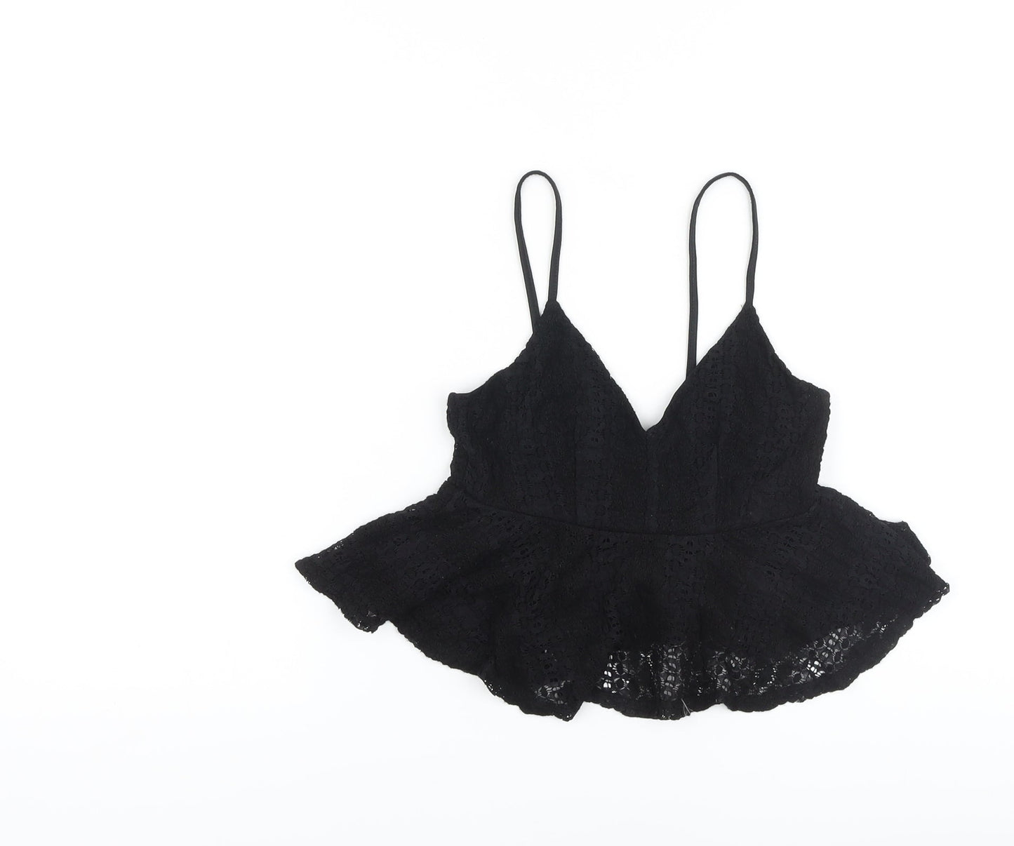 Womens UK Size 6 Topshop Black Basic Tank
