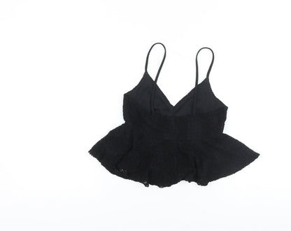 Womens UK Size 6 Topshop Black Basic Tank