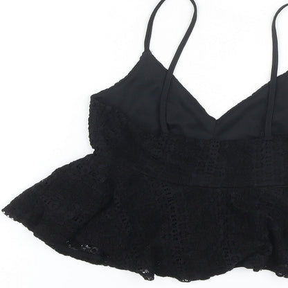 Womens UK Size 6 Topshop Black Basic Tank