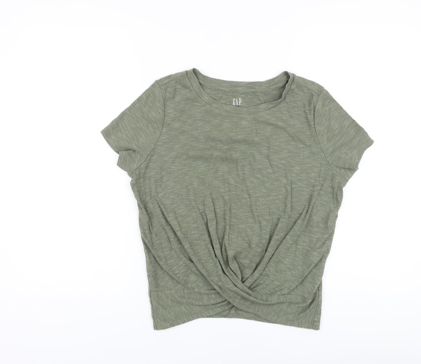 Womens UK Size S Gap Green Basic T-Shirt