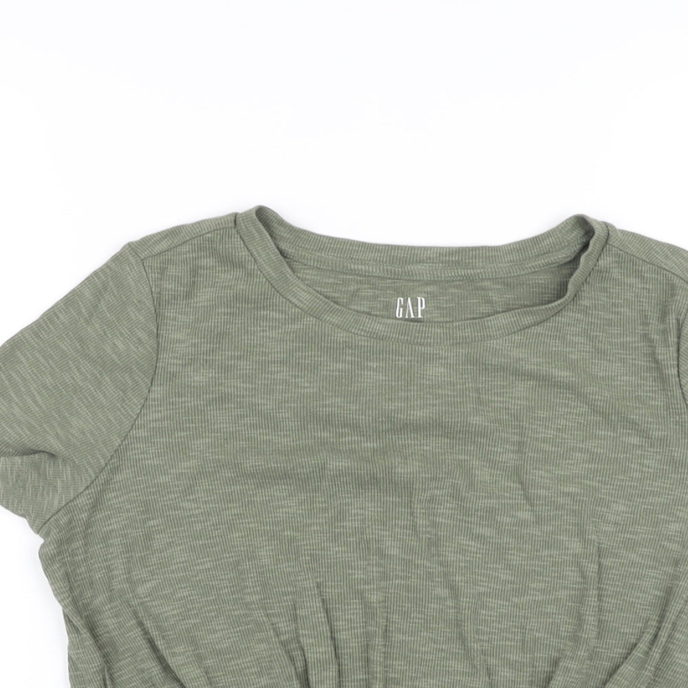 Womens UK Size S Gap Green Basic T-Shirt