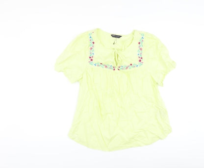 Womens UK Size 10 Marks and Spencer Green Basic Blouse