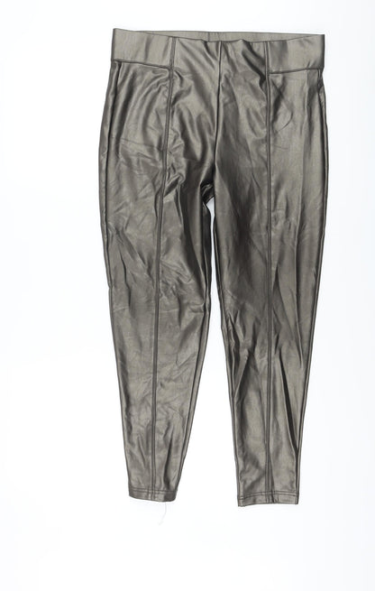 Womens UK Size 8 Marks and Spencer Regular Fit Jegging Gold Trousers