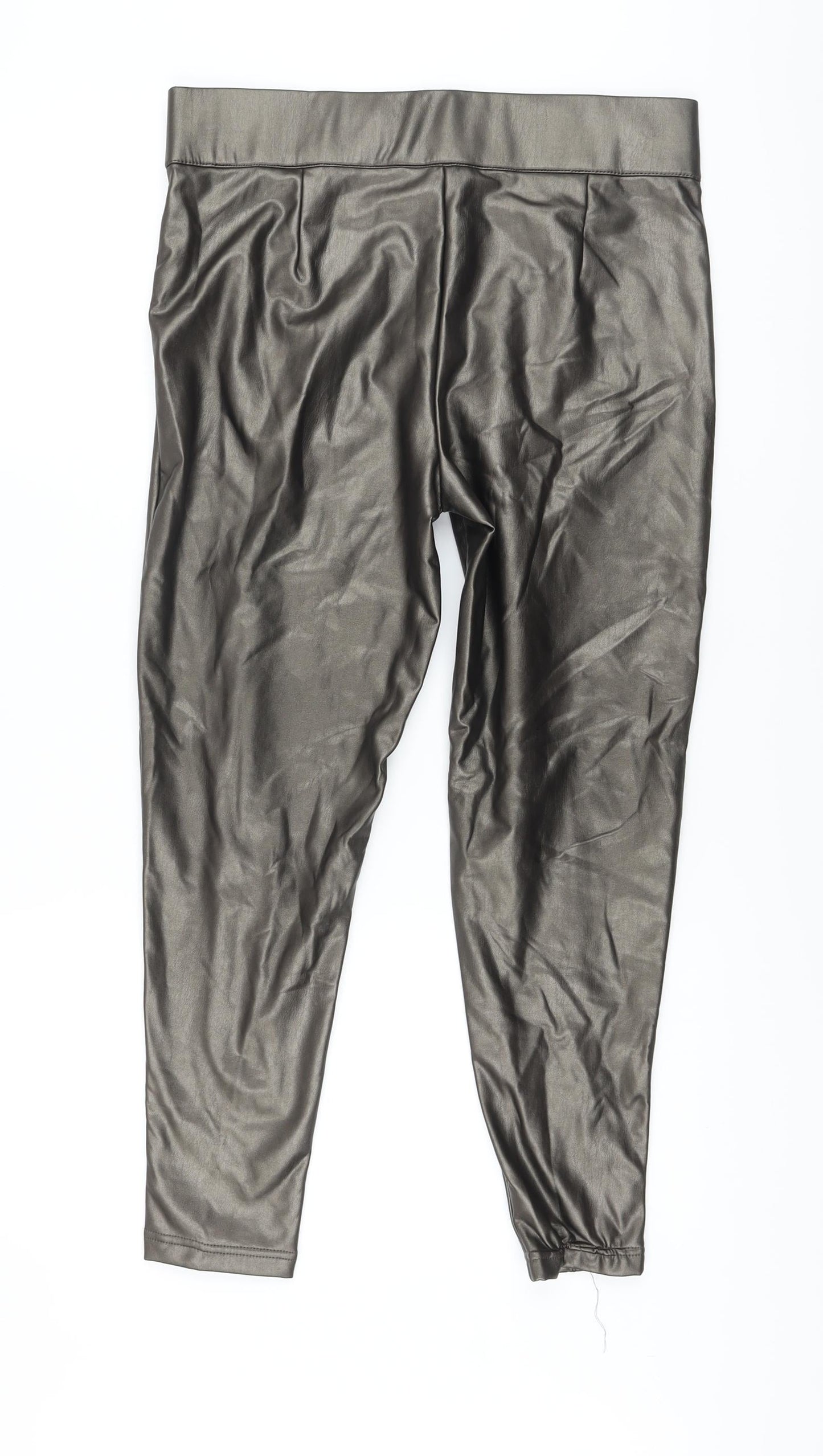 Womens UK Size 8 Marks and Spencer Regular Fit Jegging Gold Trousers