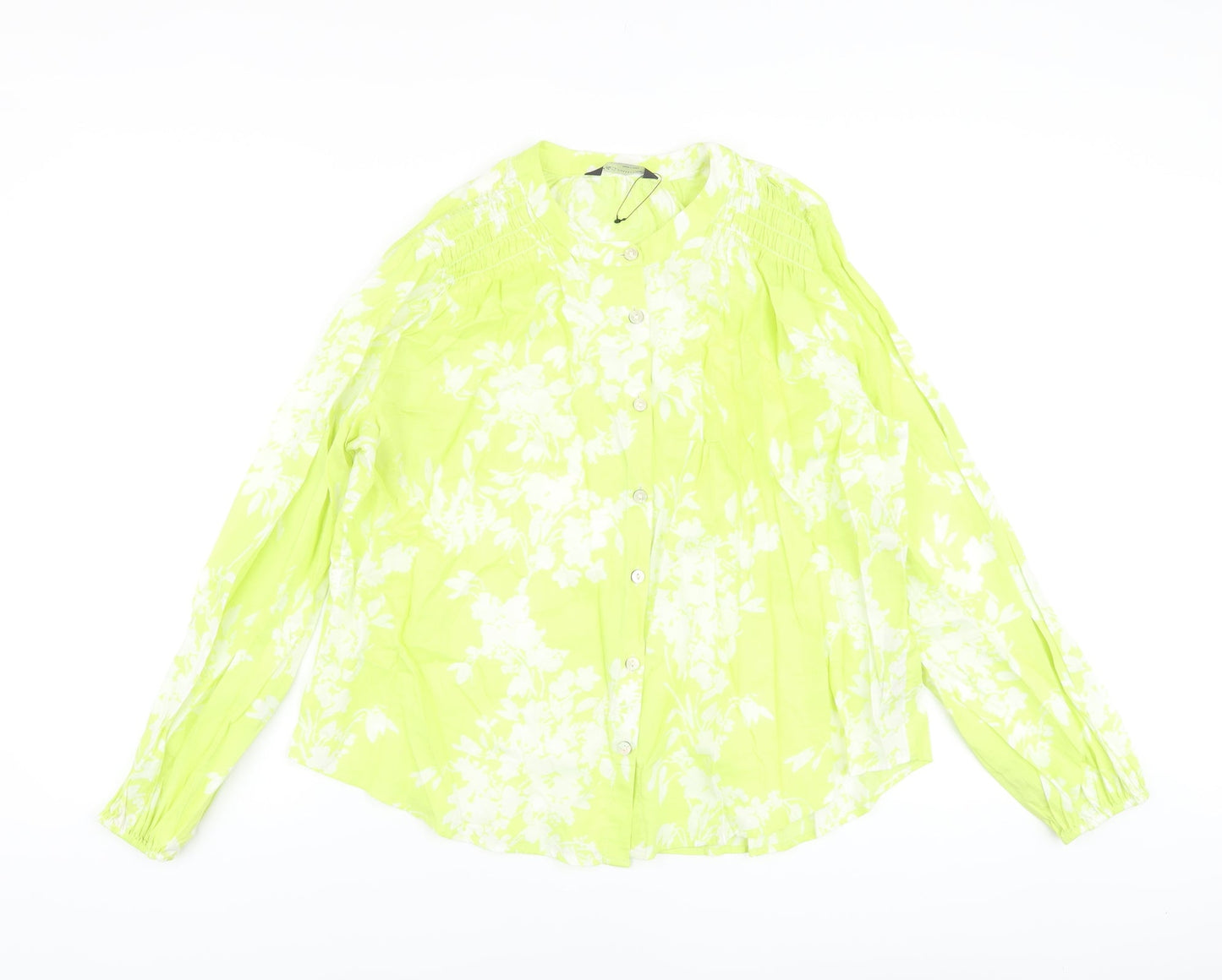 Womens UK Size 10 Marks and Spencer Green Basic Blouse