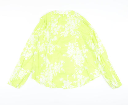 Womens UK Size 10 Marks and Spencer Green Basic Blouse