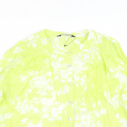 Womens UK Size 10 Marks and Spencer Green Basic Blouse