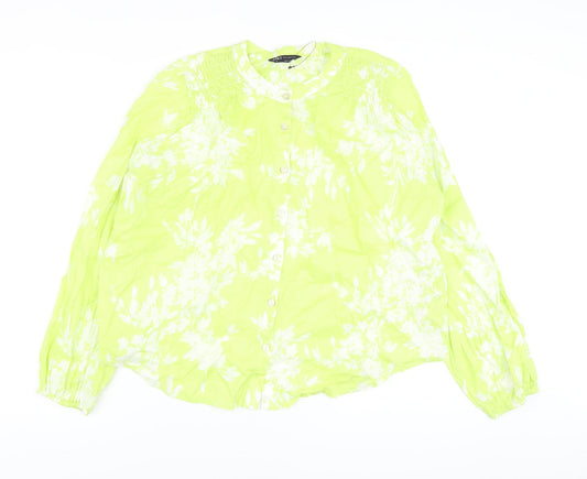 Womens UK Size 10 Marks and Spencer Green Basic Blouse