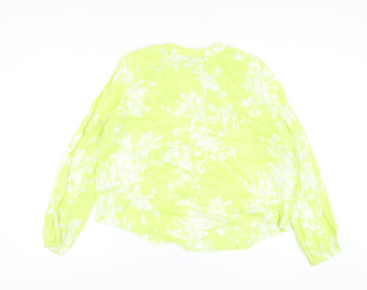Womens UK Size 10 Marks and Spencer Green Basic Blouse