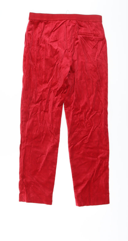 Womens UK Size 8 Marks and Spencer Regular Fit  Red Trousers