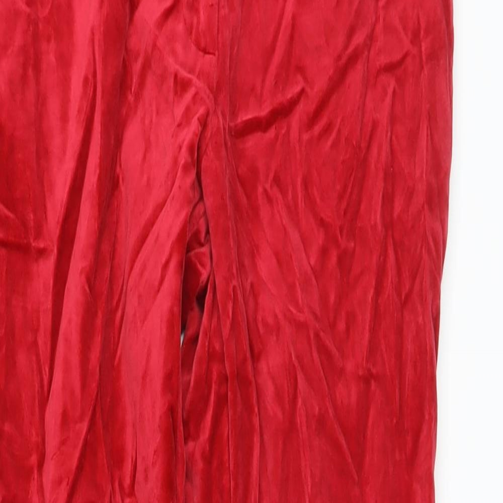 Womens UK Size 8 Marks and Spencer Regular Fit  Red Trousers