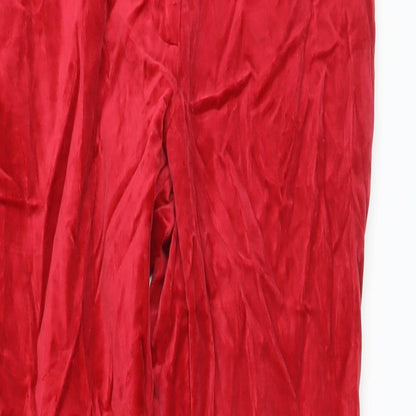 Womens UK Size 8 Marks and Spencer Regular Fit  Red Trousers