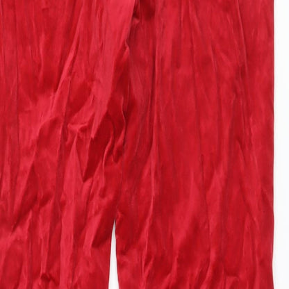 Womens UK Size 8 Marks and Spencer Regular Fit  Red Trousers