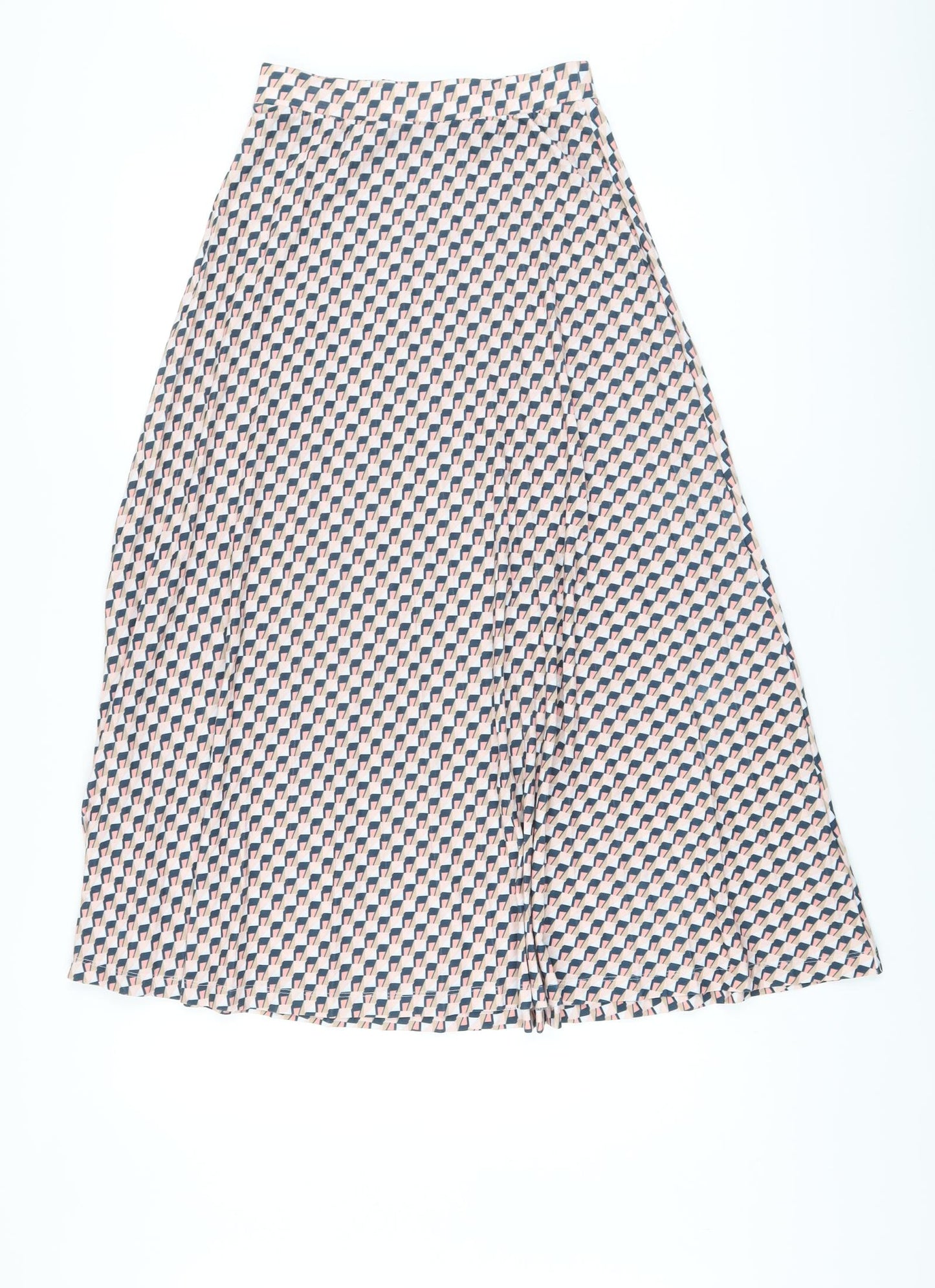 Marks and Spencer Womens Multicoloured Geometric Polyester A-Line Skirt Size 8