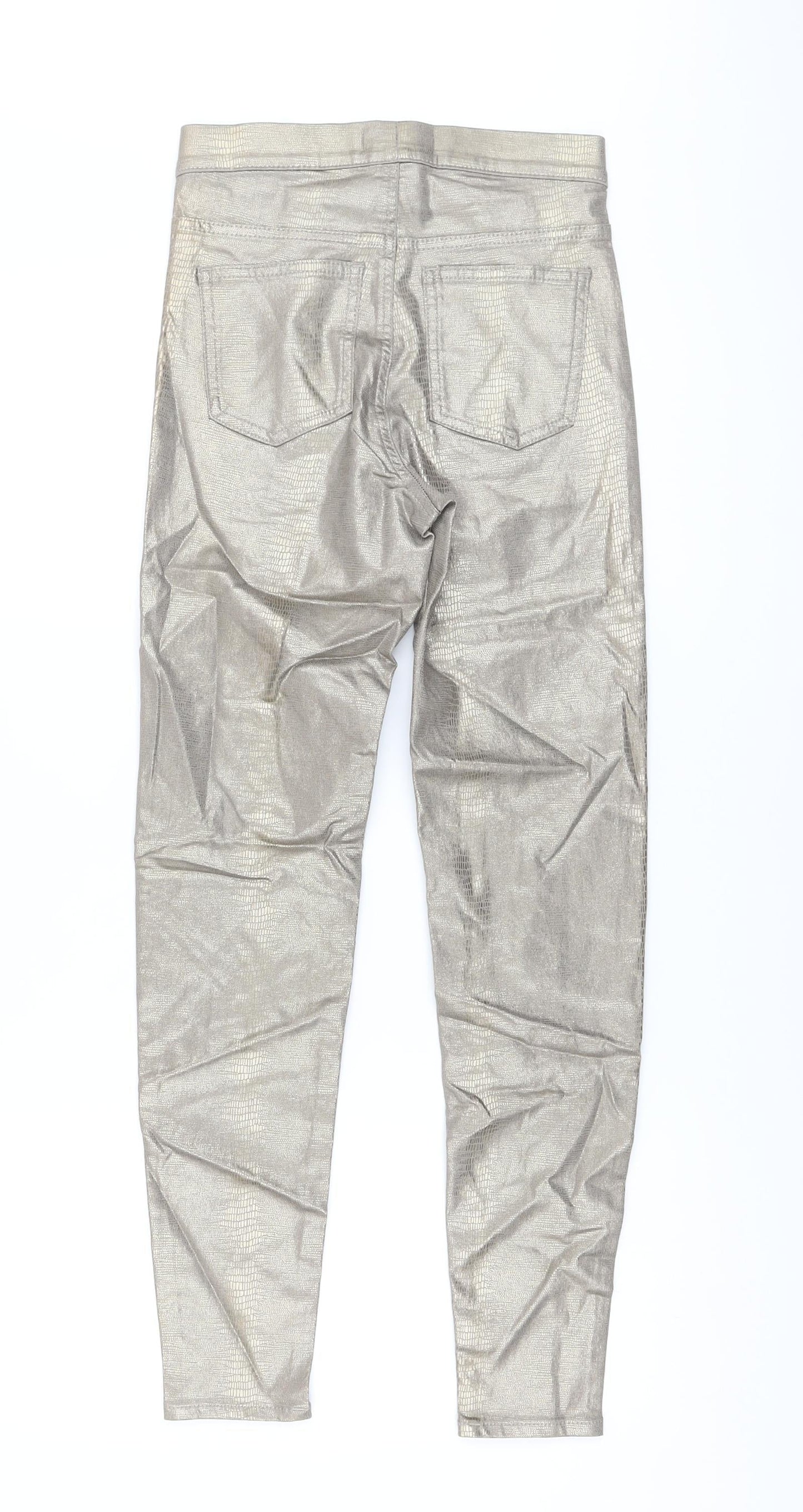 Womens UK Size 6 Marks and Spencer Regular Fit Jegging Gold Trousers