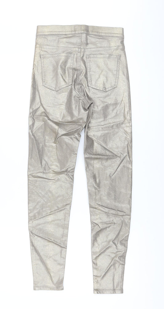 Womens UK Size 6 Marks and Spencer Regular Fit Jegging Gold Trousers
