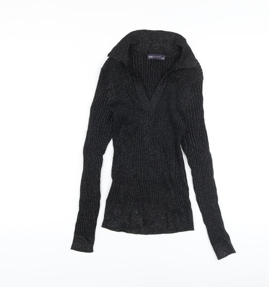 Womens UK Size 6 Marks and Spencer Black Pullover Jumper