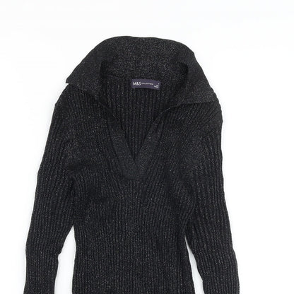Womens UK Size 6 Marks and Spencer Black Pullover Jumper