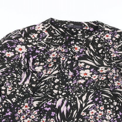 Womens UK Size 8 Marks and Spencer Black Basic Blouse
