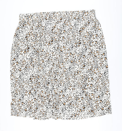 Marks and Spencer Womens Multicoloured Animal Print Viscose A-Line Skirt Size 24