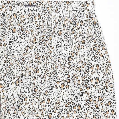Marks and Spencer Womens Multicoloured Animal Print Viscose A-Line Skirt Size 24