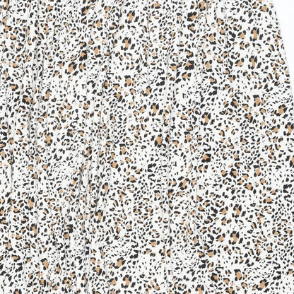 Marks and Spencer Womens Multicoloured Animal Print Viscose A-Line Skirt Size 24