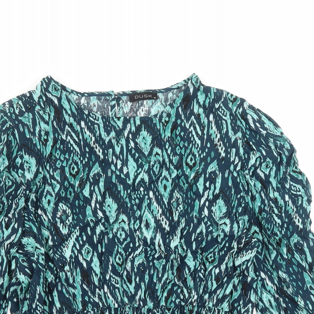 Womens UK Size 18 dusk Green Basic Blouse