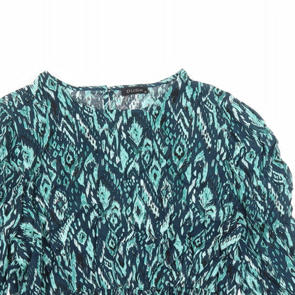 Womens UK Size 18 dusk Green Basic Blouse