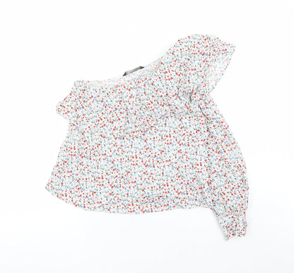 Womens UK Size S Zara Multicoloured Basic Blouse