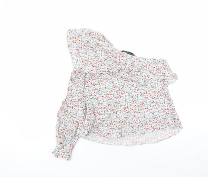 Womens UK Size S Zara Multicoloured Basic Blouse