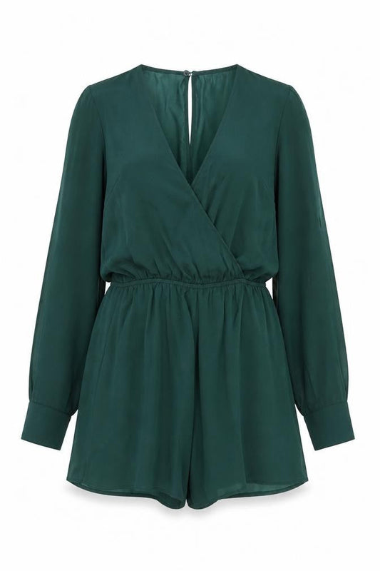Womens UK Size 8 Divided by H&M One-Piece Green Playsuit