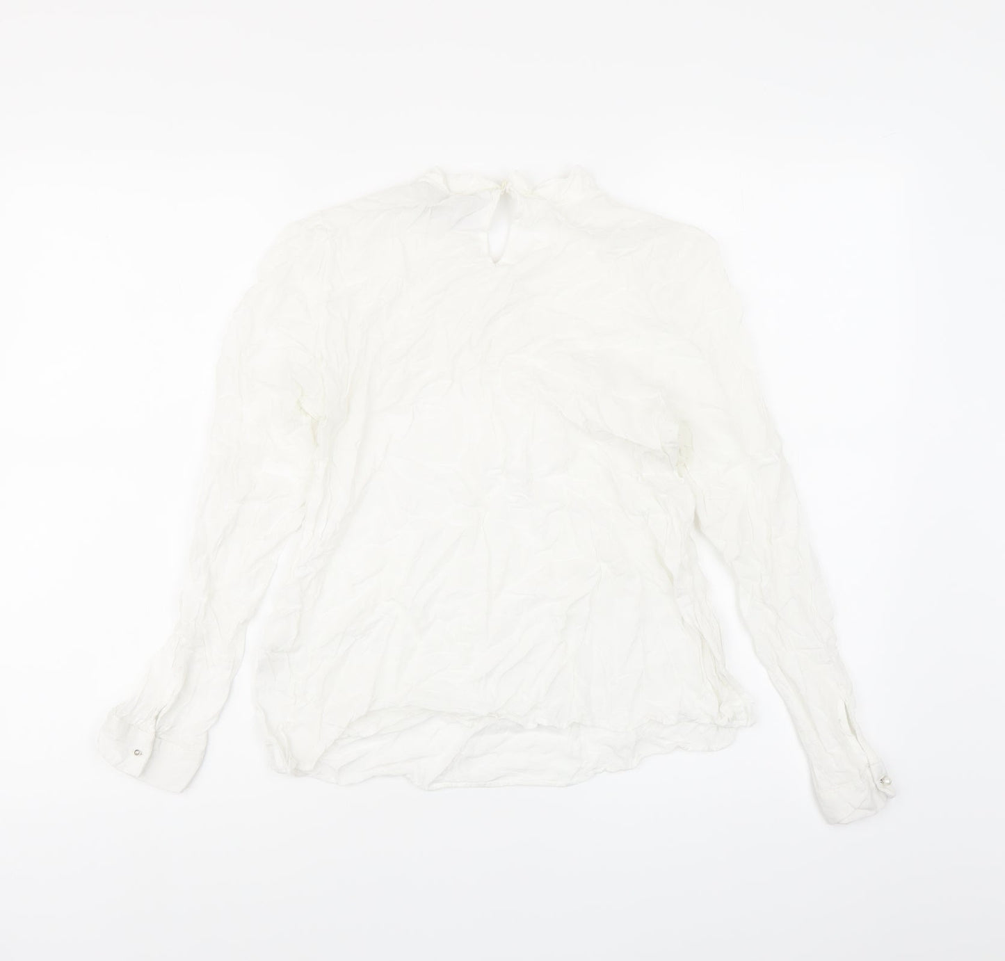 Womens UK Size M Zara White Basic Blouse