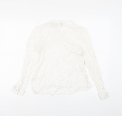 Womens UK Size M Zara White Basic Blouse