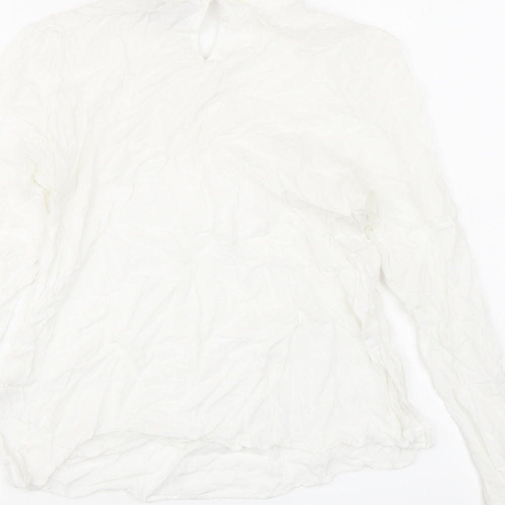 Womens UK Size M Zara White Basic Blouse