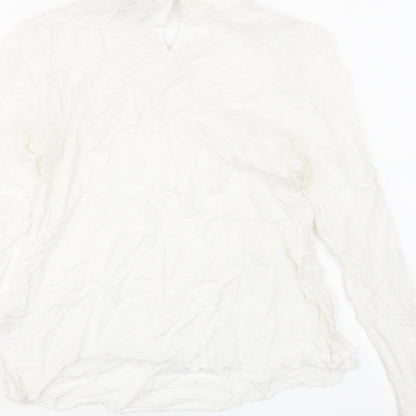 Womens UK Size M Zara White Basic Blouse