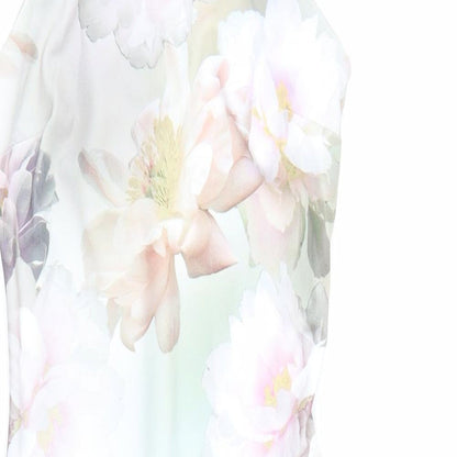 New Look Womens Multicoloured Floral Polyester Bodycon Size 8 Round Neck Zip