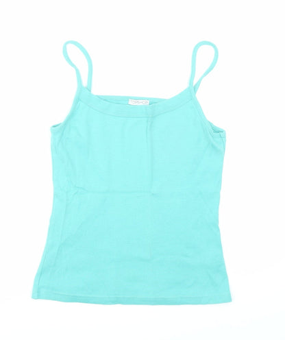 Womens UK Size 12 Topshop Blue Basic Tank